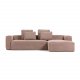 KAVE HOME Blok 3 pers. sofa m. hjre chaiselong - lyserd fljl