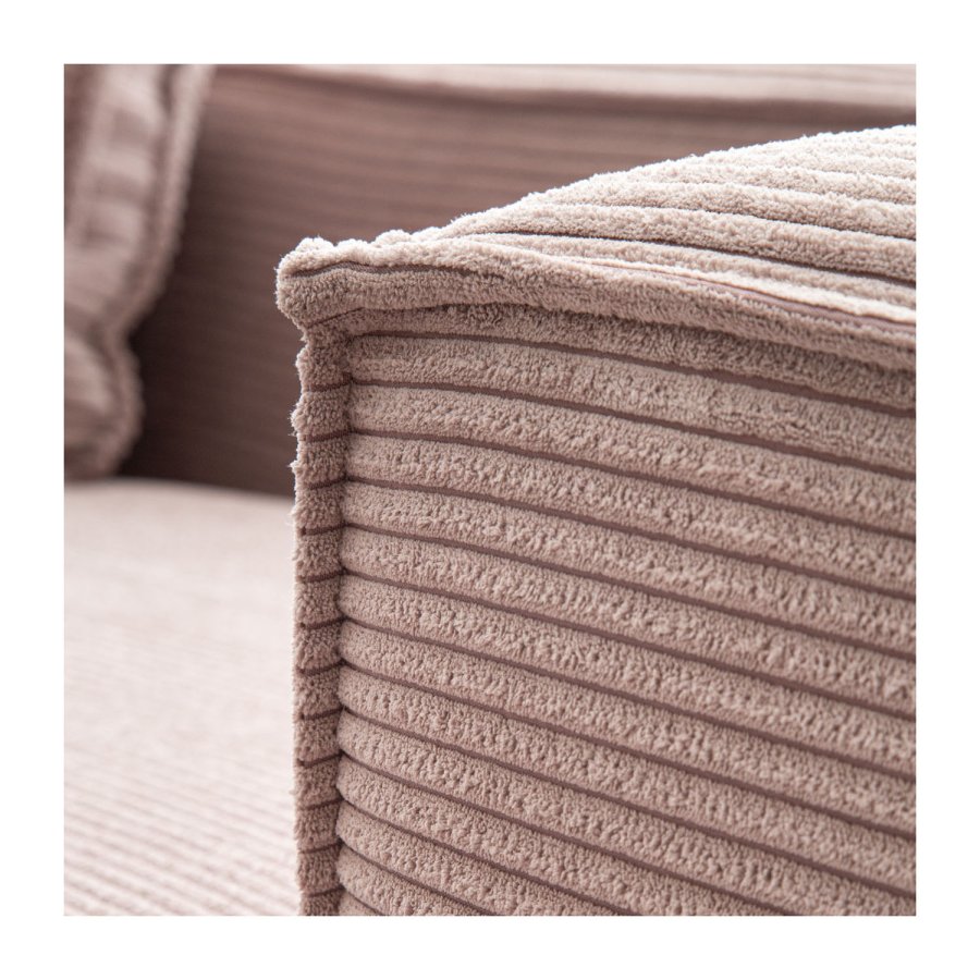 KAVE HOME Blok 3 pers. sofa m. hjre chaiselong - lyserd fljl