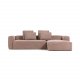 KAVE HOME Blok 3 pers. sofa m. hjre chaiselong - lyserd fljl