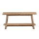 KAVE HOME rektangulr Safara bnk, m. hylde - natur genbrugs teaktr (100x32)