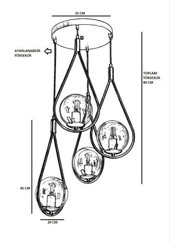 LUMI Torrevieja lysekrone -846STL2855