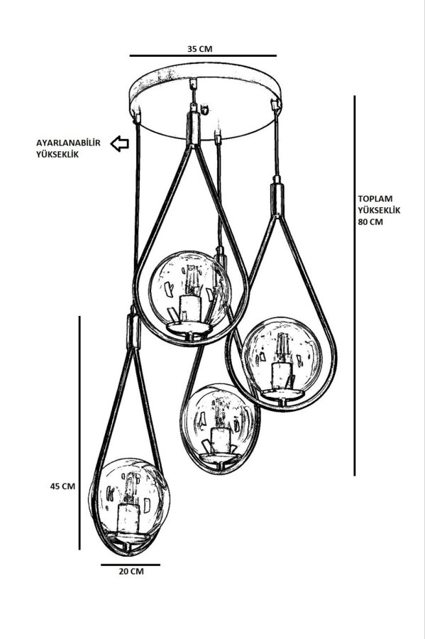 LUMI Torrevieja lysekrone -846STL2855
