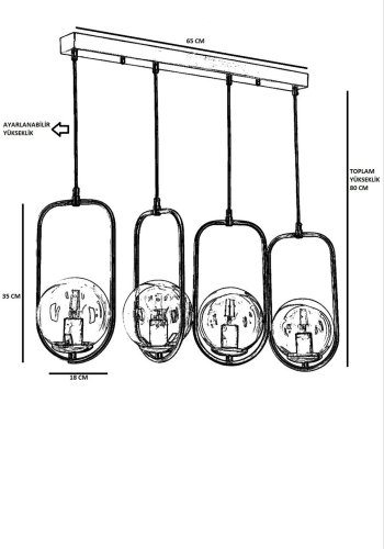 LUMI Selunara lysekrone -846STL2893