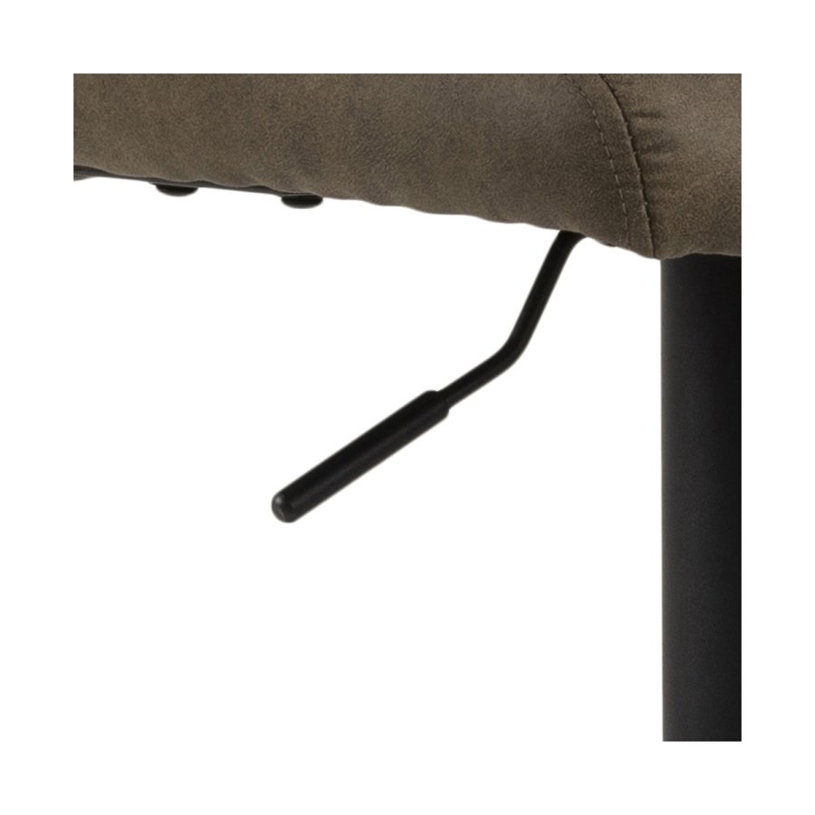 ACT NORDIC Sylvia barstol - olivengrn/sort stof/metal, m. trompetfod