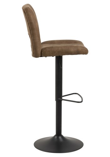 ACT NORDIC Sylvia barstol - lysebrun/sort stof/metal, m. trompetfod 