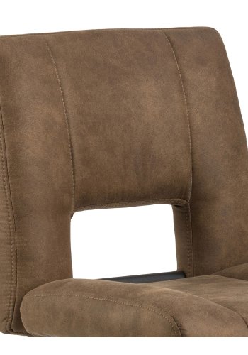 ACT NORDIC Sylvia barstol - lysebrun/sort stof/metal, m. trompetfod 