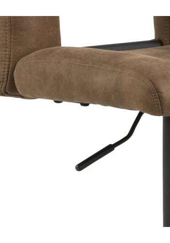 ACT NORDIC Sylvia barstol - lysebrun/sort stof/metal, m. trompetfod 