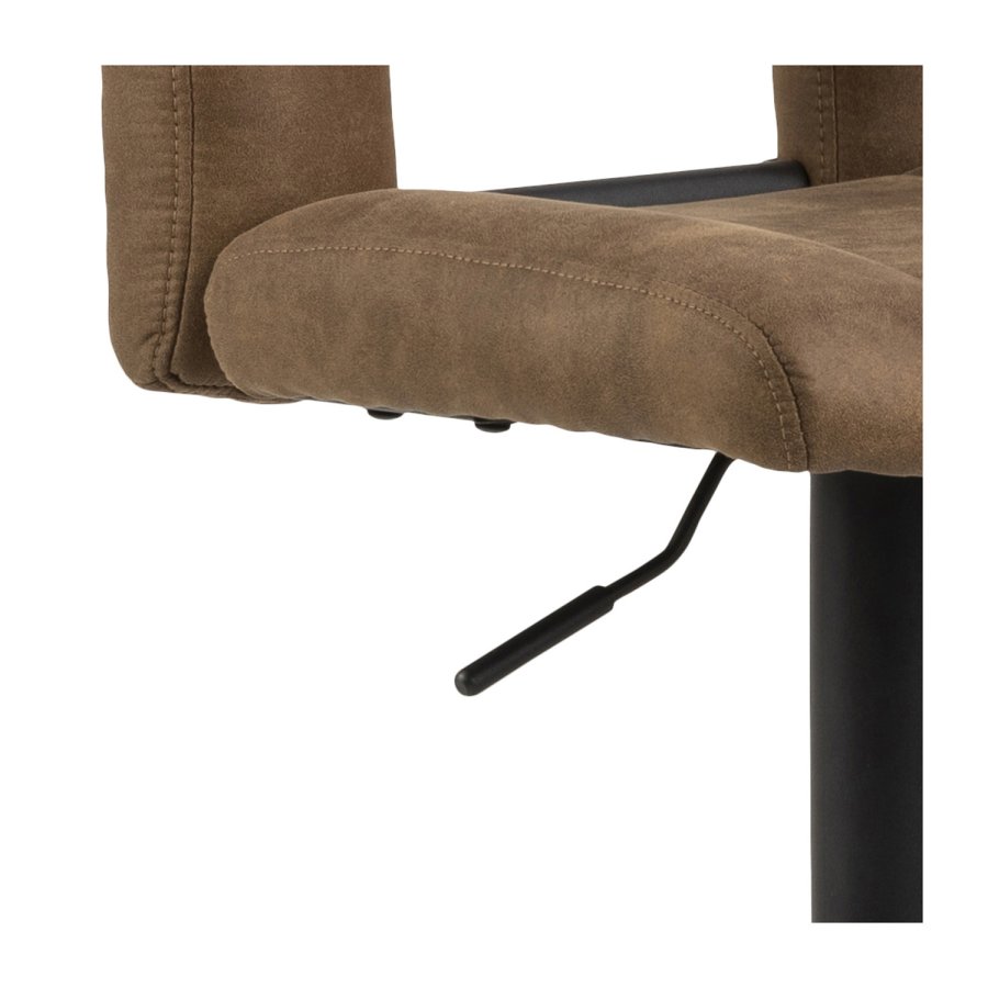 ACT NORDIC Sylvia barstol - lysebrun/sort stof/metal, m. trompetfod 