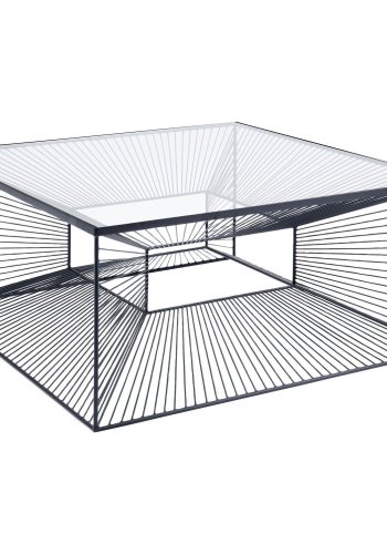 KARE DESIGN kvadratisk Dimension sofabord - glas og stl (80x80)