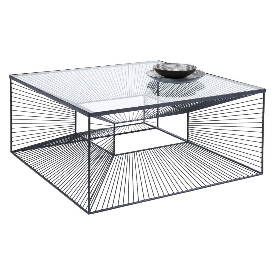 KARE DESIGN kvadratisk Dimension sofabord - glas og stl (80x80)