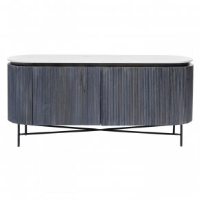 KARE DESIGN oval Glenn sknk, m. 2 lger - gr mangotr og stl