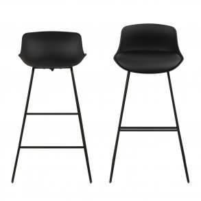 ACT NORDIC Tina barstol - sort plastik/kunstlder/metal