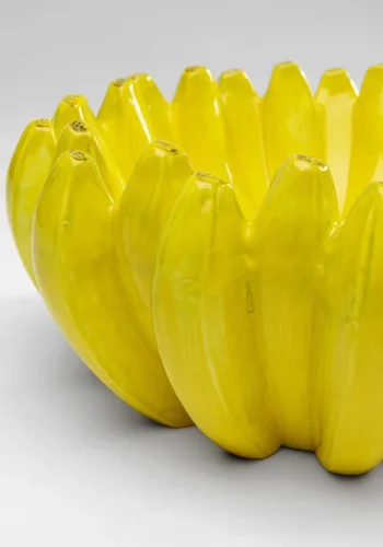 KARE DESIGN Deco Bananas skl, rund - gul keramik (30)