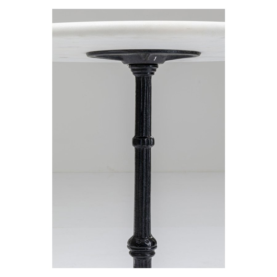 KARE DESIGN rund Kaffeehaus White cafébord - hvid marmor og sort stl (60)