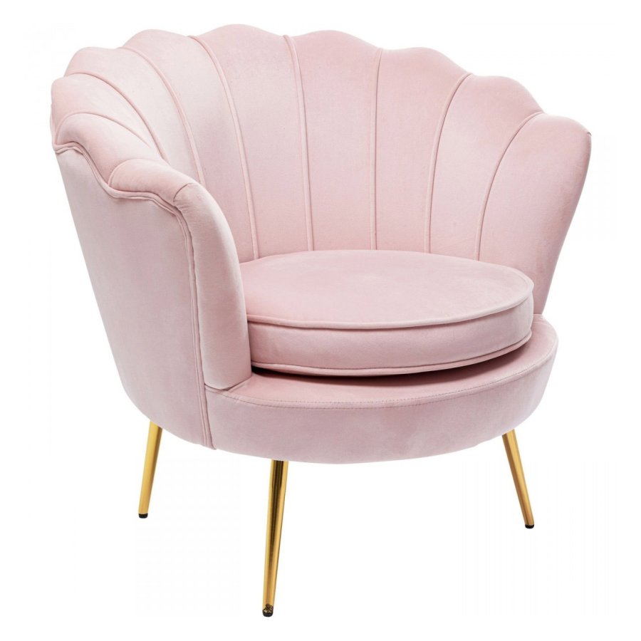 KARE DESIGN Water Lily Rosa lnestol, m. armln - rosa polyester og stl