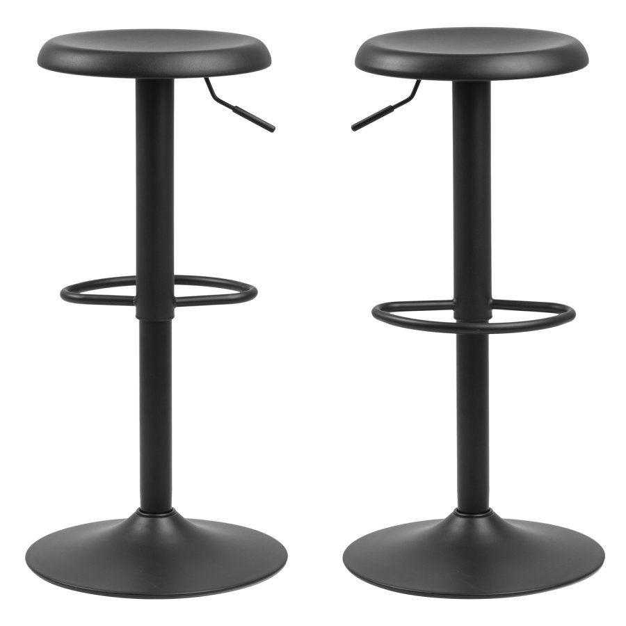 ACT NORDIC Finch barstol - sort metal, m. trompetfod