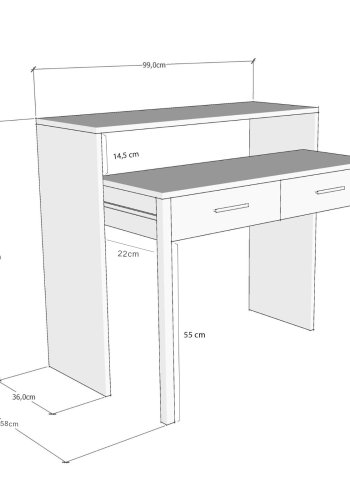 NORDVÄRK My Desk Study Desk, Hvid