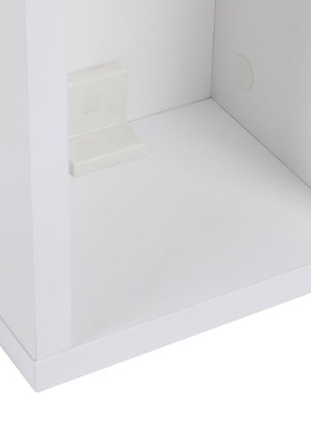 FUNZI LIVING Turra natbord, m. 1 hylde - hvid melamin (20x15)