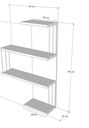 FUNZI LIVING Cambel vghylde - hvid/antracitgr melamin