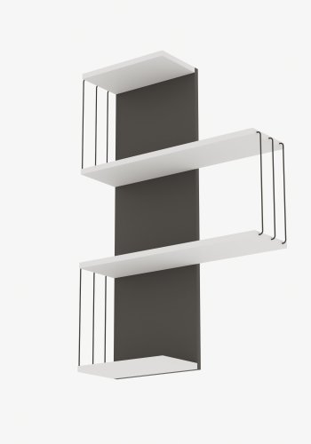 FUNZI LIVING Cambel vghylde - hvid/antracitgr melamin