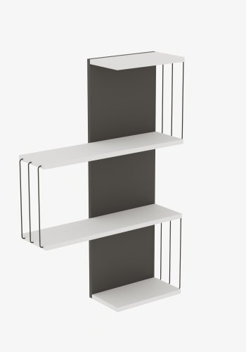 FUNZI LIVING Cambel vghylde - hvid/antracitgr melamin