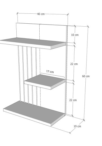 FUNZI LIVING Kinik vghylde - antracitgr melamin