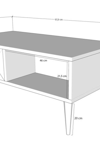 NORDVÄRK Sidyma sofabord, eg