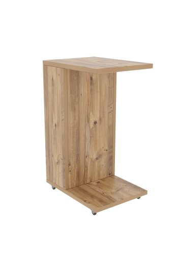 NORDVÄRK Filinta sidebord, m. hylde, magasinholder, hjul - fyrretr melamin (30x40)