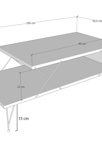NORDVÄRK Loire sofabord, antracit