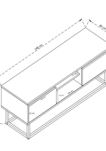 NORDVÄRK Belinda TV stativ, sortFyrretr