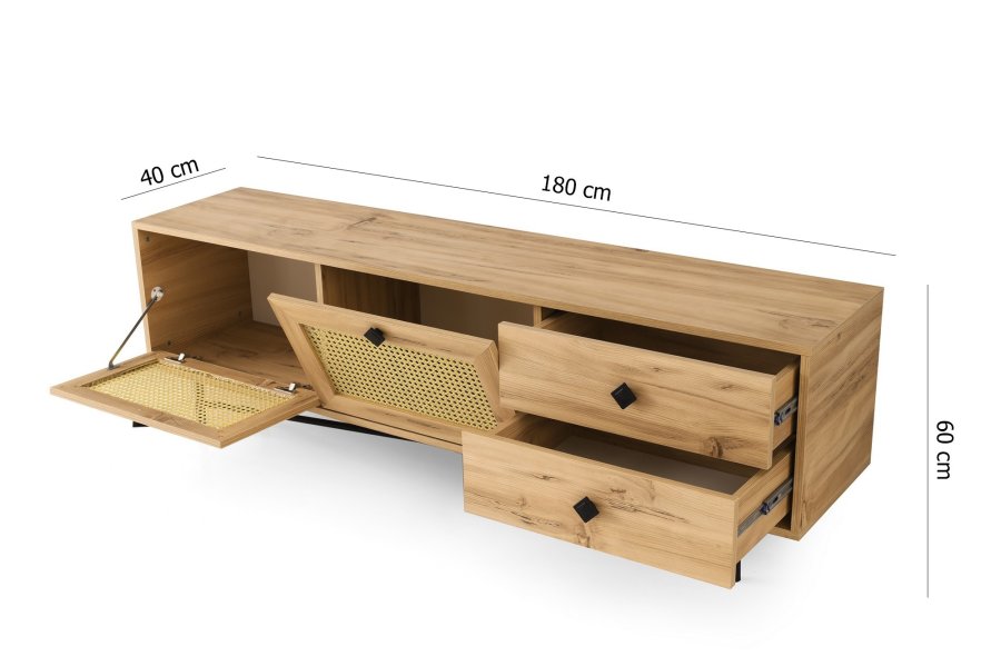 NORDVÄRK Hapsiyas TV Stand, OakSort
