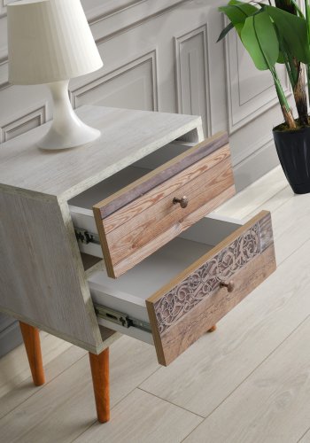 NORDVÄRK Malmö Natbord, HvidWalnut