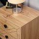 FUNZI LIVING Luna natbord, m. 2 skuffer - fyr melamin og metal (50x40)