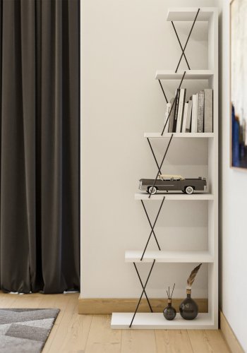 NORDVÄRK Tlos bogreol, hvidSort