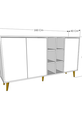 NORDVÄRK Stil konsol, filthvid