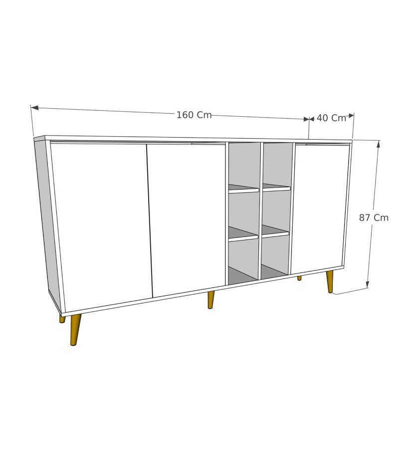NORDVÄRK Stil konsol, filthvid
