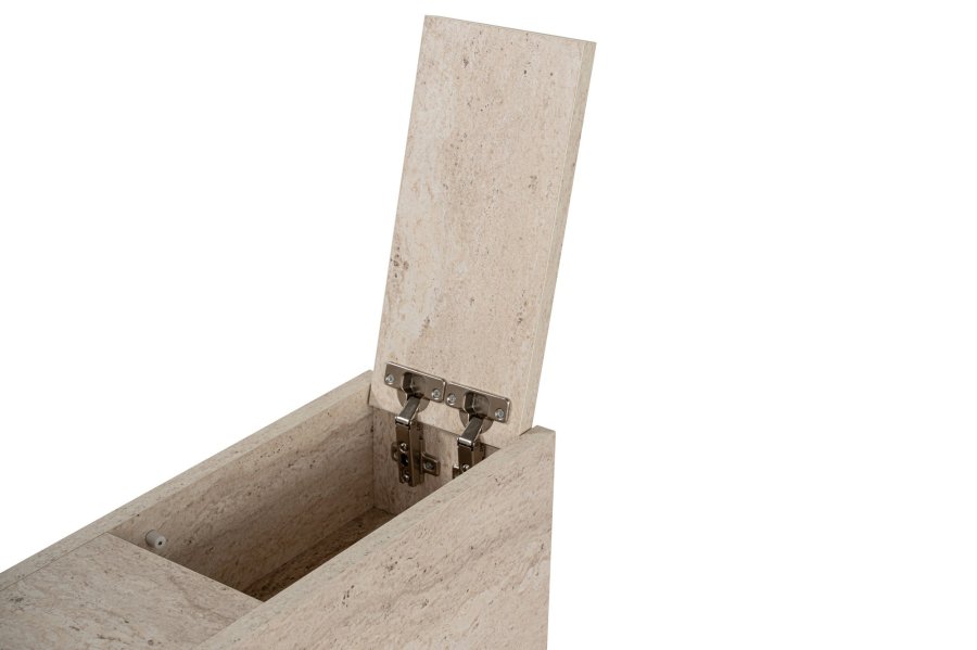 FUNZI LIVING Calencia badevrelsesskab, m. 1 lge og 2 skuffer - travertin melamin