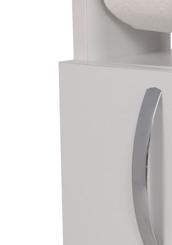 FUNZI LIVING Star badevrelsesskab, m. 1 lge og 1 toiletrulleholder - hvid melamin