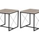 NORDVÄRK Defne sofabord - travertin melamin og sort metal (st med 3)
