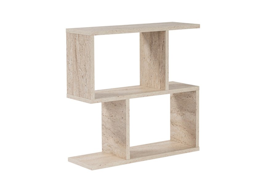 NORDVÄRK Life sidebord, m. 2 hylder, rektangulr - travertin melamin (60x20)
