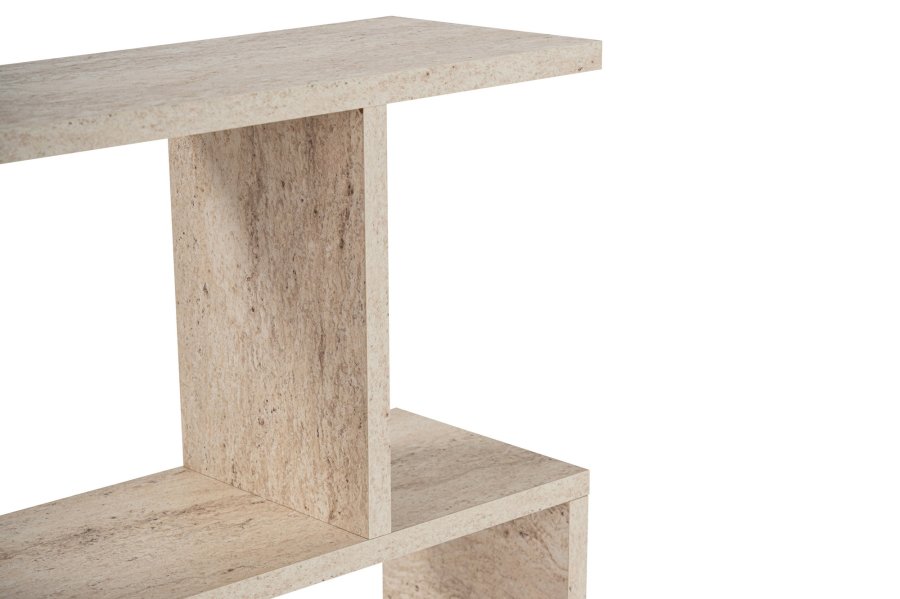 NORDVÄRK Life sidebord, m. 2 hylder, rektangulr - travertin melamin (60x20)