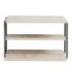 NORDVÄRK Lifon sidebord, m. 2 hylder, rektangulr - travertin melamin og sort metal (50x40)