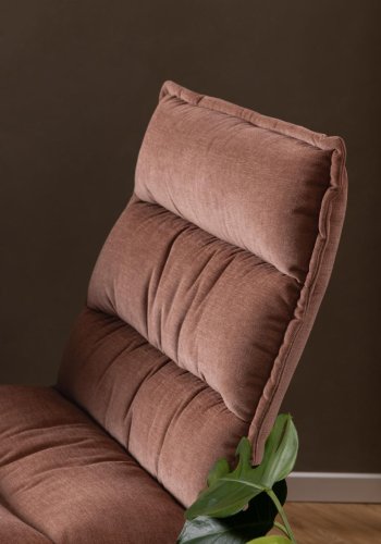 ACT NORDIC Blizzard drejestol - palisanderfarvet stof og sort stl