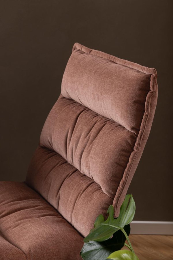 ACT NORDIC Blizzard drejestol - palisanderfarvet stof og sort stl