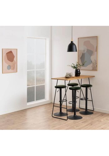 ACT NORDIC Finch barstol, m. drejefunktion og fodsttte - grn polyester og sort metal