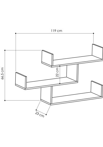 FUNZI LIVING Tibet  vghylde - hvid melamin