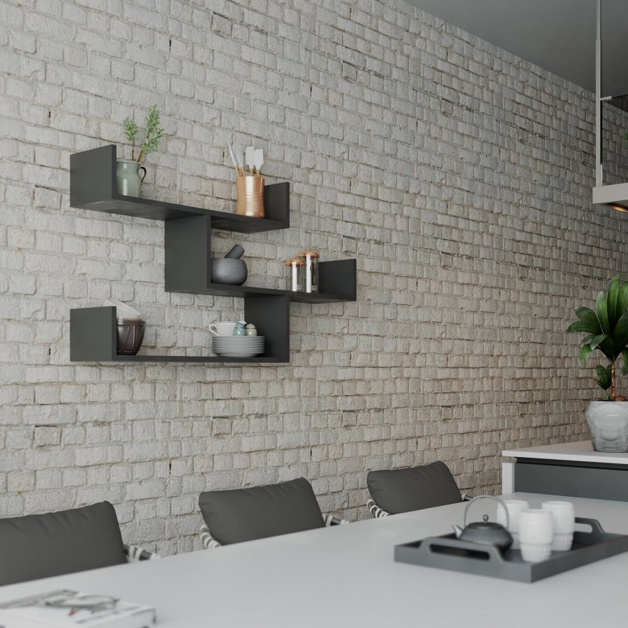 FUNZI LIVING Tibet vghylde - antracitgr melamin