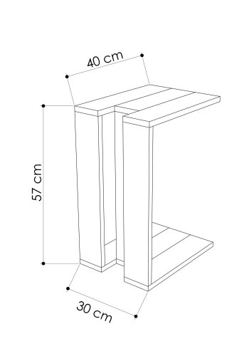 NORDVÄRK Muju sidebord, hvid