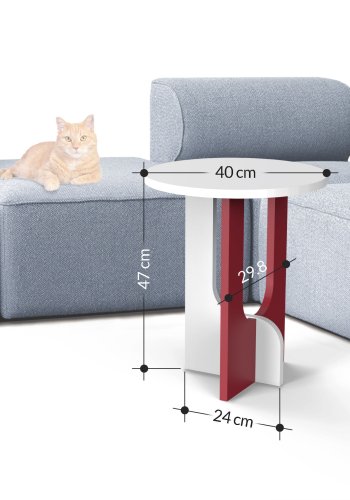 NORDVÄRK Luna sidebord, hvidEgetr