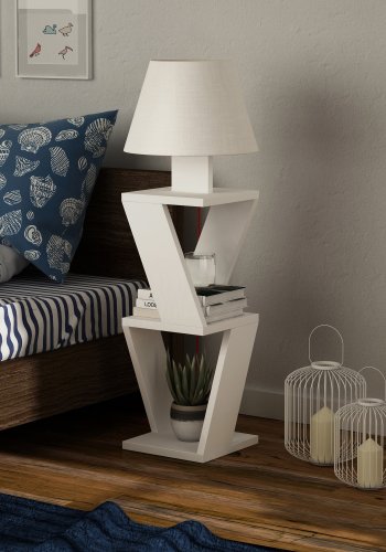 NORDVÄRK Kozena gulvlampe, hvid